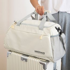 COOLSOO Foldable Travel Gym Bag Large Capacity Waterproof Fitness Training Bag Portable Crossbody Luggage Bag Sports