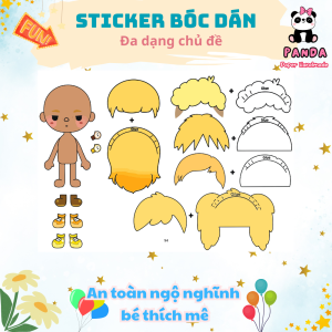 (115B)Bộ Avatar Sticker đồ chơi bóc dán trò chơi bóc dán phát triển trí tuệ cho bé