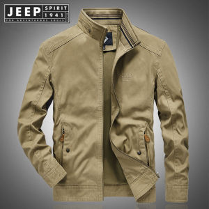 JEEP SPIRIT 1941 ESTD Autumn Winter Jacket Men Coats Military Jacket Male Loose Pure Cotton Windbreaker Plus Size Bomber Jackets