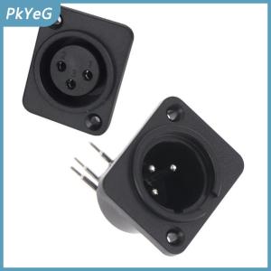 PkYeG 2 10 cái nam cắm thẳng thiết bị đầu cuối bảng điều khiển gắn kết nối 3 pin nữ Jack Bảng điều chỉnh gắn kết Đen XLR kết nối
