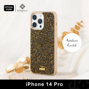 Bling & Co เคส สี Amber Gold สำหรับ iPhone 16 11 12 13 14 15 Plus Pro Max ลายกลิตเตอร์ กากเพชร วิบวับ วัสดุแข็งแรง Sparking premium case กันกระแทกดีเยี่ยม // PSP2-GO
