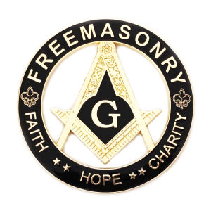 High-Quality 3Inch Freemasons Emblem Freemasonry FAITH HOPE CHARITY Emblem Waterproof And Fadeless With 3M Freemason Logo Masonic Sticker