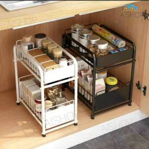 【SG Seller】Kitchen Oven Rack /Extendable / Adjustable / Retractable Multi Purpose Rack Kitchen Shelf