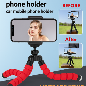 【Photography Artifact】Octopus Lazy Phone Holder Octopus Flexible Tripod Stand For Camera Mini Flexible Sponge Octopus Tripod Stand