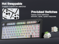 AULA 80 Keys 2.4G/Bluetooth/Wired Tri-mode Hotswap mechanical keyboard RGB backlit 3/5PIN Switch mechanical keyboard (F75). 