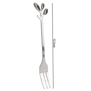 4/1pcs Creative Fork Spoon Set Stainless Steel Fruit Dessert Pastry Fork Coffee Tea Spoon Safe Teaspoon Kitchen Tableware Tool