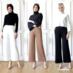 Celana Kulot Scuba Bahan Premium dan Celana Wanita Kulot Kekinian