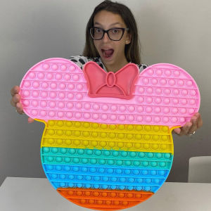30CM Huge Pop It Fidget Toy Big Size Hamburg Octopus Unicorn Rainbow Macaron Luminous Giant Push Pop Bubble Fidget Sensory with Simple Dimple Toy Kids Tie Dye Game