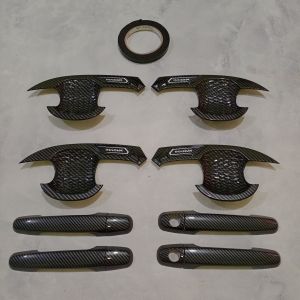 Cover Outer Handle Pintu Mobil Toyota Innova 2004-2015 Carbon Glossy