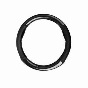 Sarung Stir Cover Setir Mobil Serat Karbon Hitam / Penutup Roda Kemudi Mobil