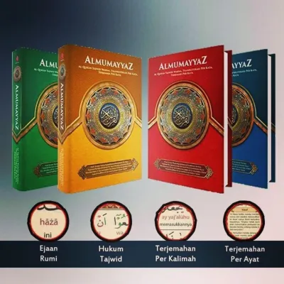 Alquran Mumayyaz Tajwid Warna Alquran Terjemah Per Kata Dan Rumi (A5 size)