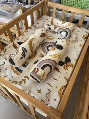 WOODEN CRIB adjustable and uratex foam with pillow set