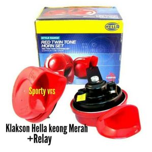 Klakson Keong Motor Mobil Hella Merah 12V