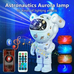 Bluetooth Speaker & DIY sticker Astronaut starry sky projection light aurora moon LED