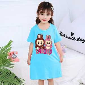 Daster anak Labubu usia 2-13 tahun Dress anak perempuan usia 2-13 tahun motif Labubu terbaru