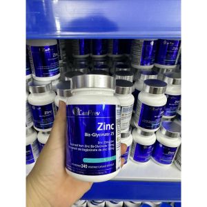 CanPrev Zinc Bisglycinate – Bổ Sung Kẽm Dễ Hấp Thu Hỗ Trợ Sức Khỏe Toàn Diện - Hỗ trợ chức năng chuyển hóa và hoạt động enzyme  - Hỗ trợ sức khỏe da tóc và móng  - Hỗ trợ sức khỏe tổng thể