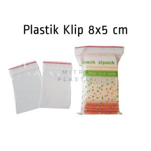 Plastik Klip Ukuran 8x5 (isi 100pcs) / Zipper Ziplock Plastik Obat Sambal Acar Saus