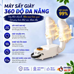 MÁY SẤY GIÀY LÀM KHÔ CAO CẤP ĐA CHỨC NĂNG KHỬ MÙI DIỆT KHUẨN 99% BẰNG TIA CỰC TÍM KHỬ 99% TIỆN DỤNG