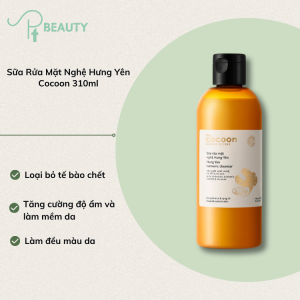 Sữa Rửa Mặt Nghệ Hưng Yên Cocoon 310ml Tăng cường độ ẩm và làm đều màu da