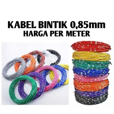 Kabel Bintik 085MM x 1M Kabel Otomotif Body Mobil Motor Serabut Tembaga AVS 1 Meter
