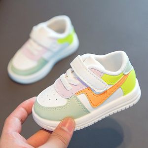 Colorful Patchwork Kids Sneakers - Cute Velcro Toddler Shoes for Boys & Girls