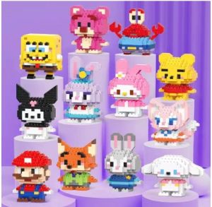 SNI Nano Bricks Mainan Balok Nano Block Model Kartun DIY Susun Blok Bangunan Mini Kartun Balok Toys Mini Blok (L188)