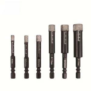 Diamond Drill Bit Set Hole Saw Cutter Glass Ceramic Tile Granite Marble Drilling Tool Round Shank Drill Bits