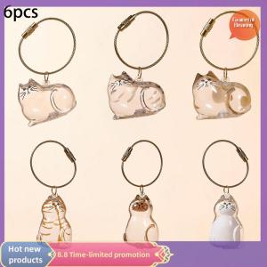 Graceful 1 6pcs Capsule Toys Kawaii Transparent My Pets Fur Container Cat Hair Storage Box Hanging Cat Keychain Pendant Pet Hair Grooming Souvenirs Bag Hanging Decor