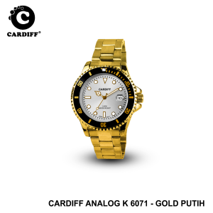 CARDIFF Analog K 6071 (tanggal) Jam Tangan Kasual Pria Water Resistant