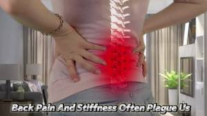 Back Stretcher 3 Level Adjustable Lumbar Back Cracker Board Relief for Lumbar Area Pain Scoliosis Aid Spine Herniated Disc Extra NBR Pad & Silicone Pad (Blue)