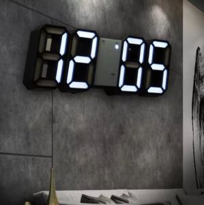【READY STOCK】LED Jam Dinding / Meja Modern Digital 3D LED Wall Clock Alarm Clock 挂钟/时钟