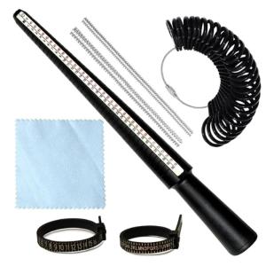 3/4/6/7Pcs Rings Sizer Measuring Tool Kit for Men and Women Includes Finger Measurer Rings Mandrel Rings Sizers Tool