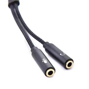 Headsets Microphone Splitter Cable for PC 3.5mm Headphones Sound Adapter Converter 3.5mm Male to Double 3.5mm Female