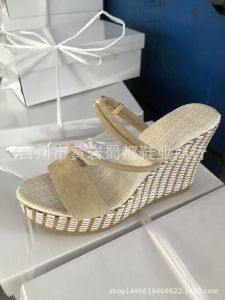 [Free Shipping] Summer Plus Size Platform Wedge Two-Way Wear Sandals for Women Thick Sole Thin Strap Open Toe High Heel Womens Sandals