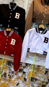 Jaket Baseball | Jaket Varsity Croope | Jacket Bisbol Crope Wanita