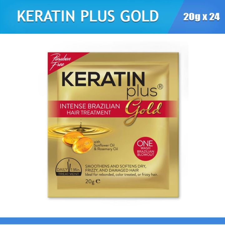 Keratin Plus Gold Intense Brazilian Hair Treatment with Sunflower