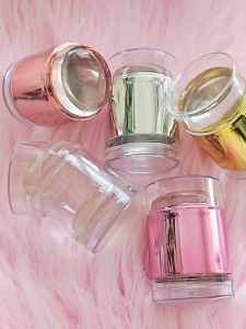 Silicone French Nail Art Stamper Set with Scrapers Double Head Visible Body Jelly Stamping for Nail Art Manicure Designs