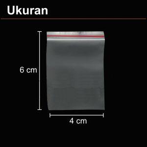 aiGooTan - PLASTIK KLIP 4x6 (ISI 100) - Kemasan Plastic Ziplock Obat Makanan Ziplok List Merah Medan