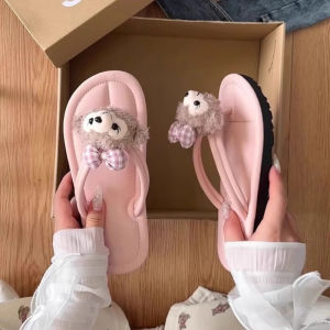 [Free Shipping] Cute Cartoon Flip-Flops for Women New Summer Style Versatile Soft Sole Beach Casual Shoes