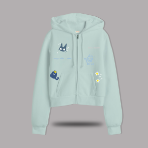 Sweater Cop Top Cewe Never Died Bahan Fleece Lembut List Rain Season Size M-XXL