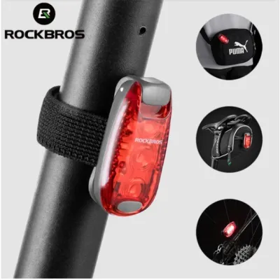 [SG SELLER] ROCKBROS Bicycle Tail Light MTB Road Bike Light Night Safe Warning LED Light Cycling Running Helmet Tail Light