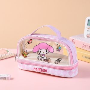 URBAG SANRIO Kuromi กระเป๋าใส่ปากกา Pochacco Hello Kitty Cinnamoroll กระเป๋าเครื่องเขียนของโรงเรียน จุได้มาก กันน้ำกันน้ำได้ กล่องใส่ดินสอ อุปกรณ์การเรียนสำหรับโรงเรียน