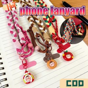 Phone Lanyard Crossbody Strap Adjustable Braided Handmade Ponytail Mobile Holder Daily Carry