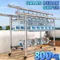 ATO 304 Stainless Steel Folding Clothes Hanger Drying Rack with Wheels Shoe Hanger Rak Penyidai Baju. 