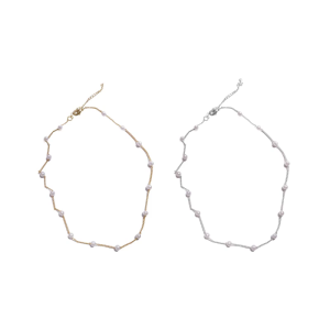 Tinh vi Vòng cổ Ngọc Trai Chuỗi dây làm bằng tay cổ hạt quà giáng sinh cho phụ nữ và trẻ em gái