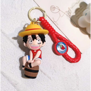 Gantungan Kunci 3D Karakter Anime Luffy Keychain Karakter Lucu