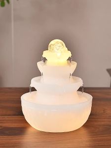 Water Fountain Indoor Feng Shui Home Decoration Items Water Fountain Waters Secret Fortune-Attracting and Good-Luck-Bringing Bead Home Decoration Home Decoration Items Water Fountain Decorative Items Display Office Desk Decor