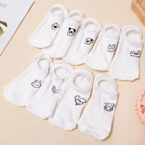 【Free Shipping】กระต่ายวัวหัวใจสัตว์ถุงเท้าสำหรับผู้หญิงสาวฝ้ายสบายๆที่อบอุ่น Streetwear น่ารักตลกถุงเท้า