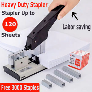 3000 Staples Huapuda Heavy Duty Stapler Up to 120 Sheets Capacity Long Arm Stapler Bookbinding Stapler Office Tools