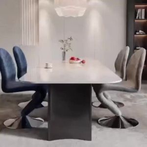 UrbanSpace SG- Bar Chair Swivel Makeup Stool Special-shaped Chair Dining Chair Home Backrest Leisure Chair Nordic